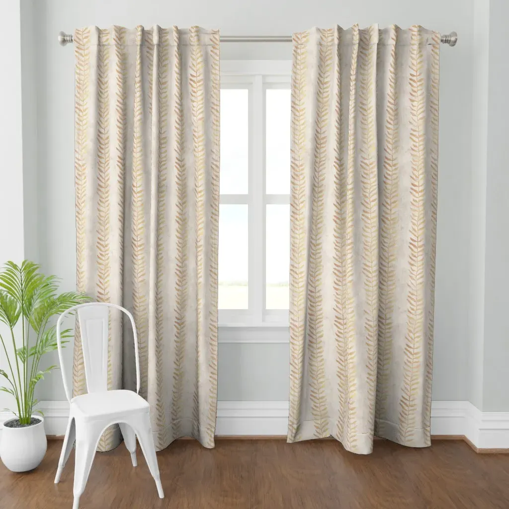 Gold Leaf On Alabaster Curtain Panel - Gold product