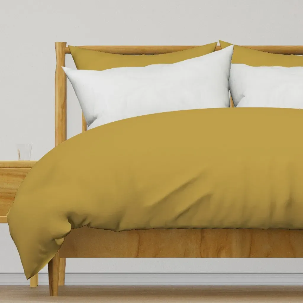 Gold Mustard Yellow Solid Duvet Cover - Gold product