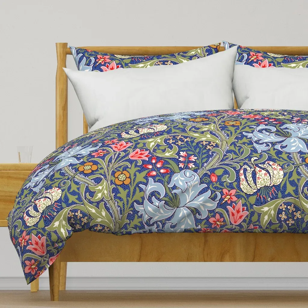 Golden Lily Intense Duvet Cover - Blue product