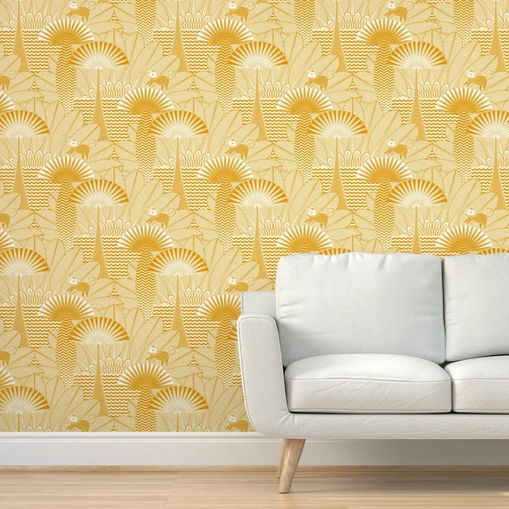 Golden Oasis Peel and Stick Wallpaper - Yellow, Beige product