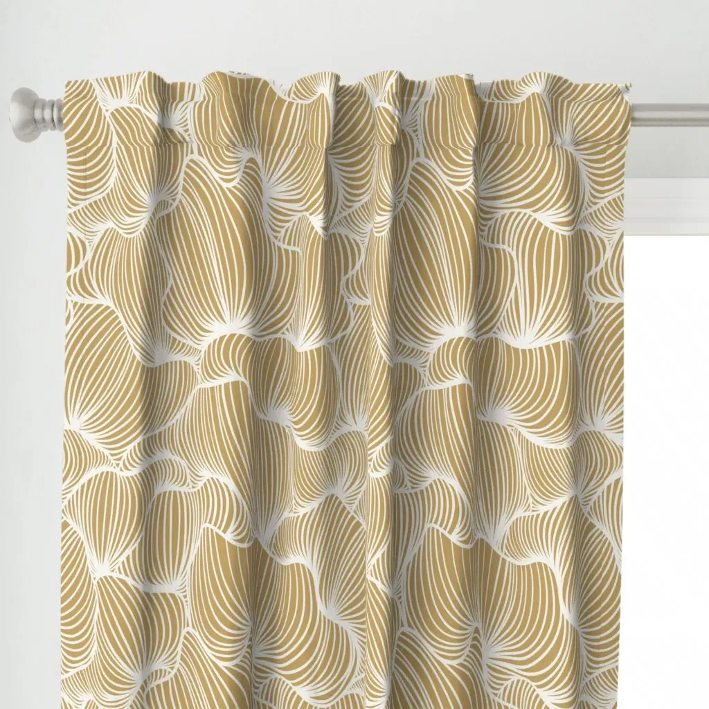 Golden Ochre Serenity Curtain Panel - Gold alternate view