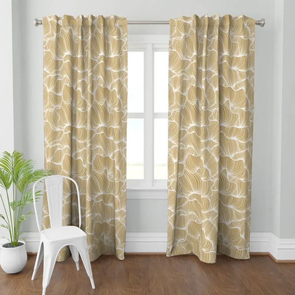 Golden Ochre Serenity Curtain Panel - Gold product