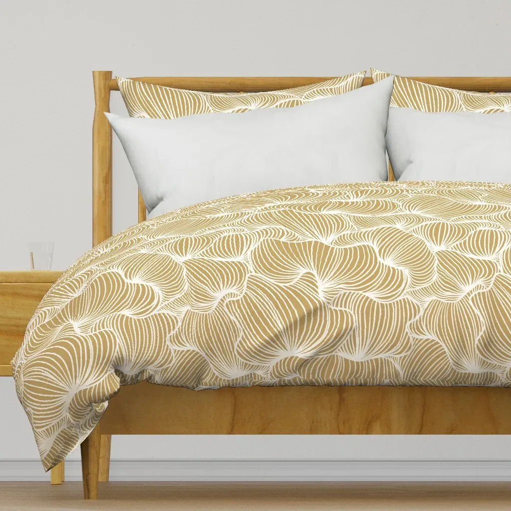 Golden Ochre Serenity Large Duvet Cover - Gold product