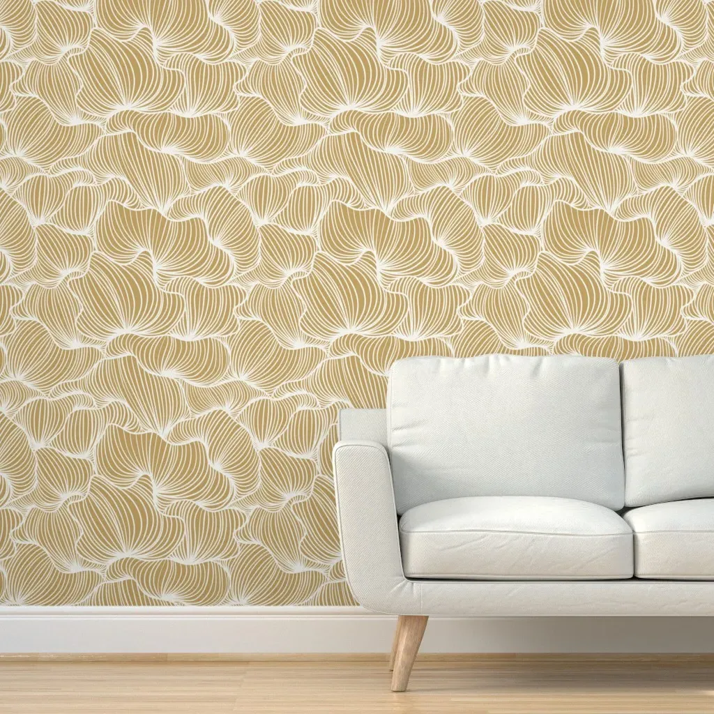 Golden Ochre Serenity Peel and Stick Wallpaper - Gold product