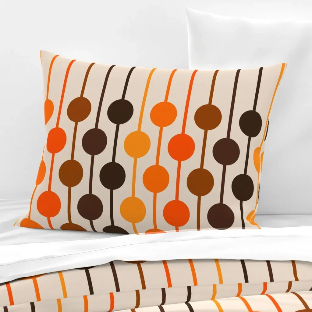 Golden Sixlet Standard Knife Edge Cushion Cover - Orange, Cotton Sateen product