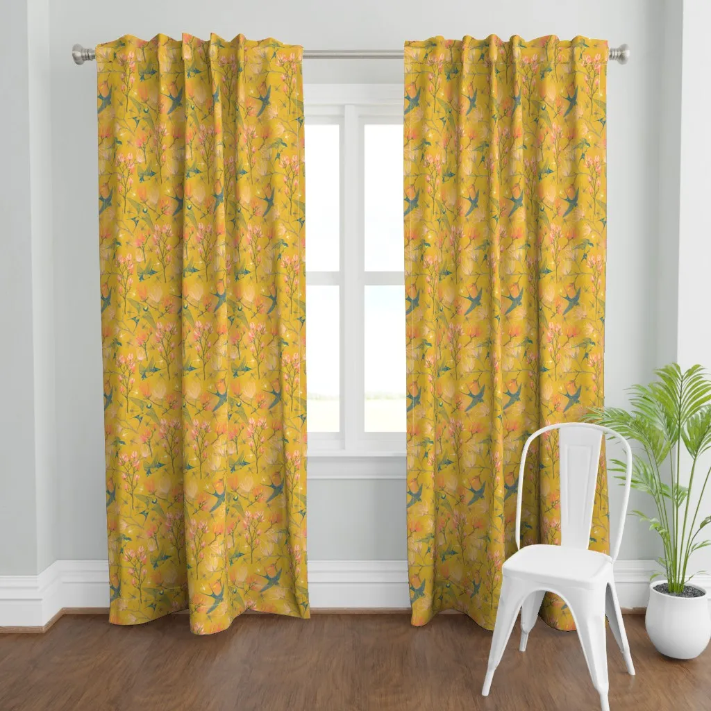 Golden Summer Curtain Panel - Mustard Yellow product