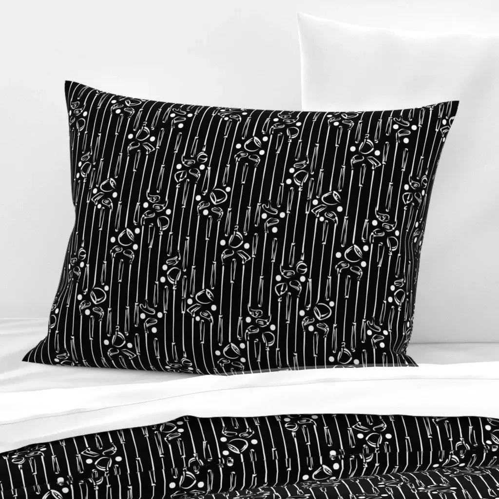 Golf Dreams Standard Knife Edge Cushion Cover - Black & White, Cotton Sateen product