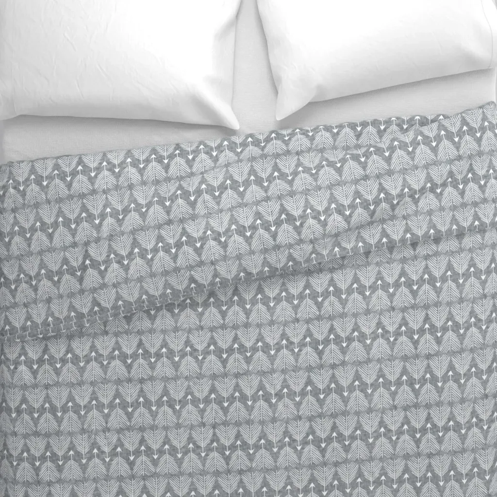 Good Shot Duvet Cover - White, Linen alternate view