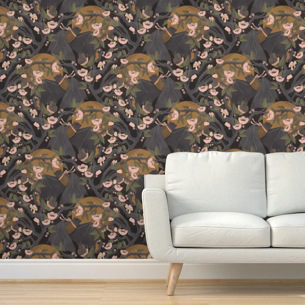 Goodnight Gothic Peel and Stick Wallpaper - Dark Gray product