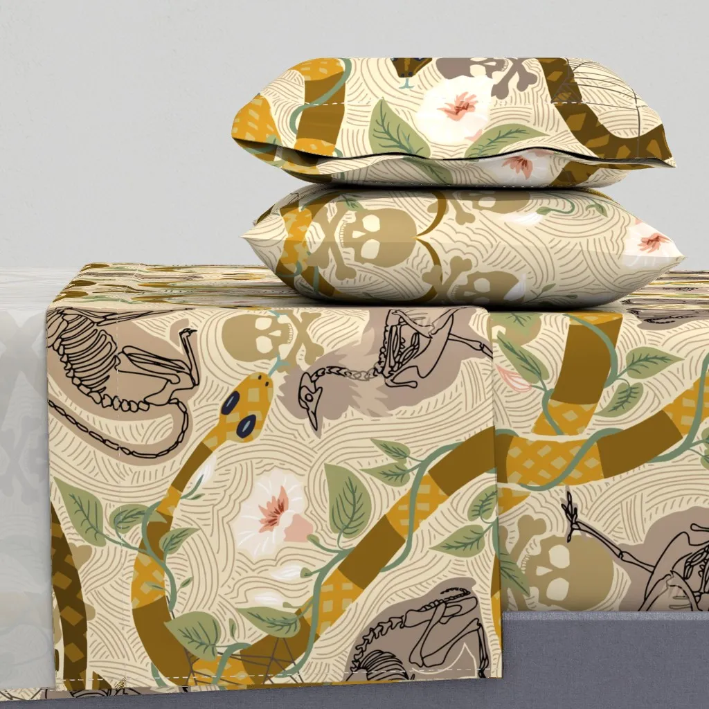 Gothic Cottage Warm Earthy King Sheet Set - Mustard Yellow product