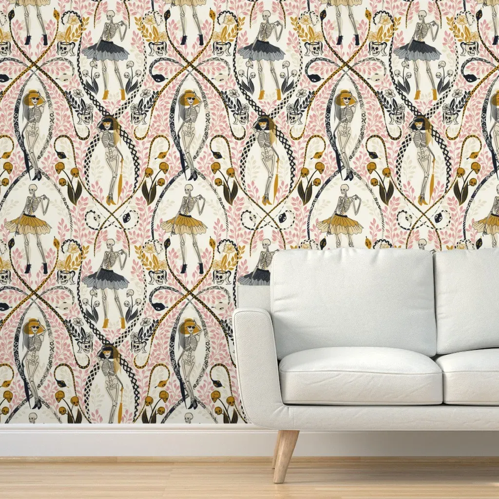 Gothic Fashionista Peel and Stick Wallpaper - Off-White product