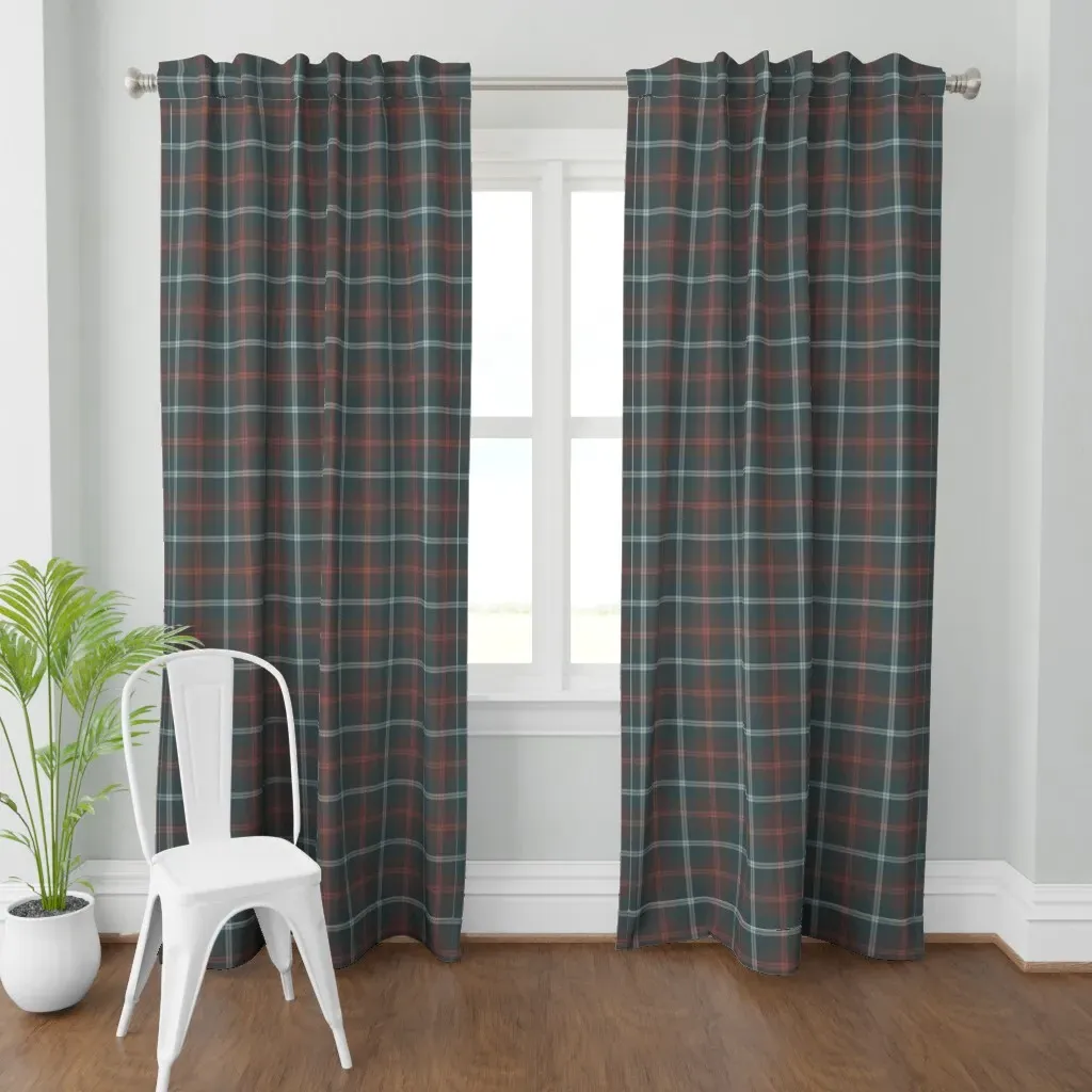 Graham Tartan Plaid Curtain Panel - Gray product