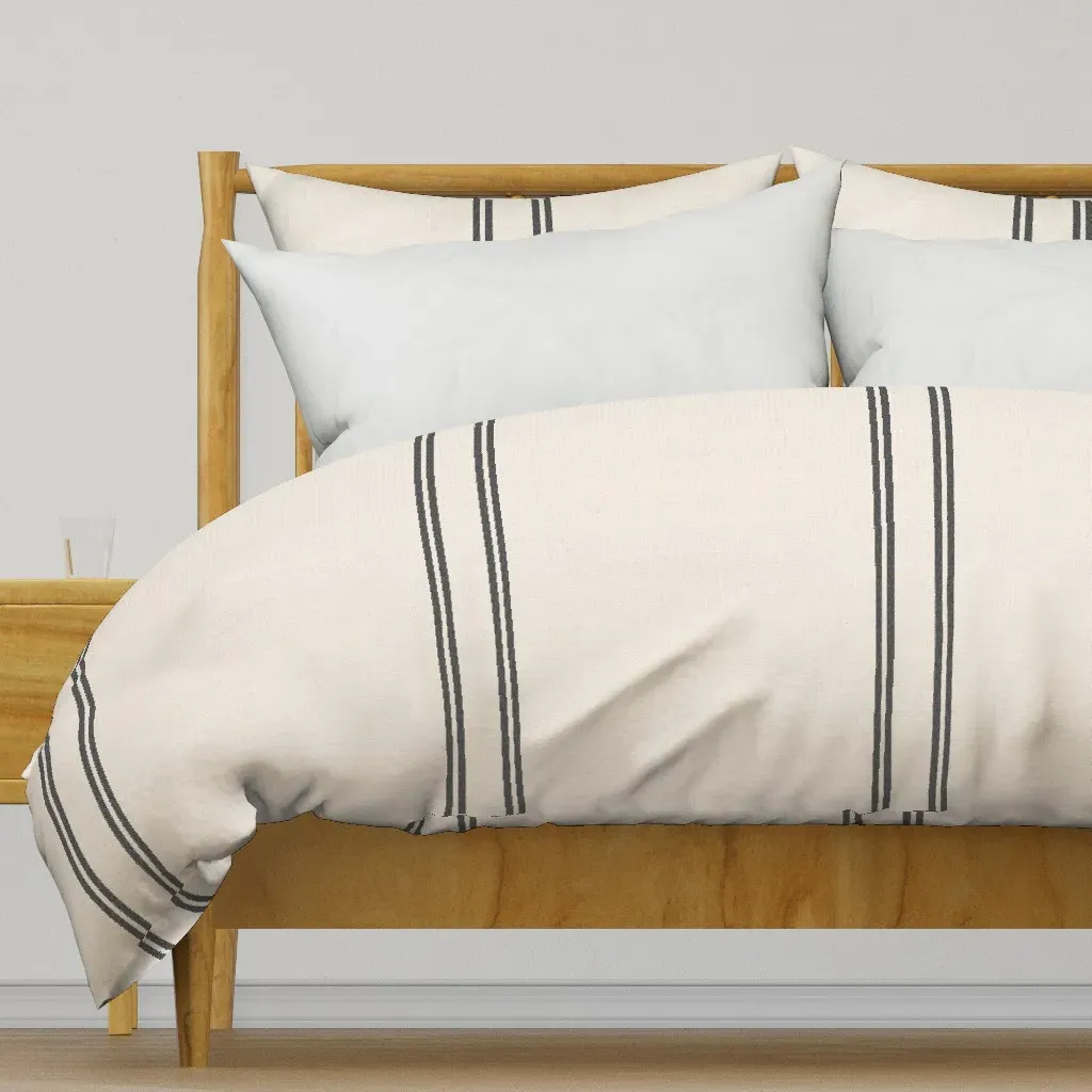 Grain French Feed Sack Duvet Cover - Off-White product