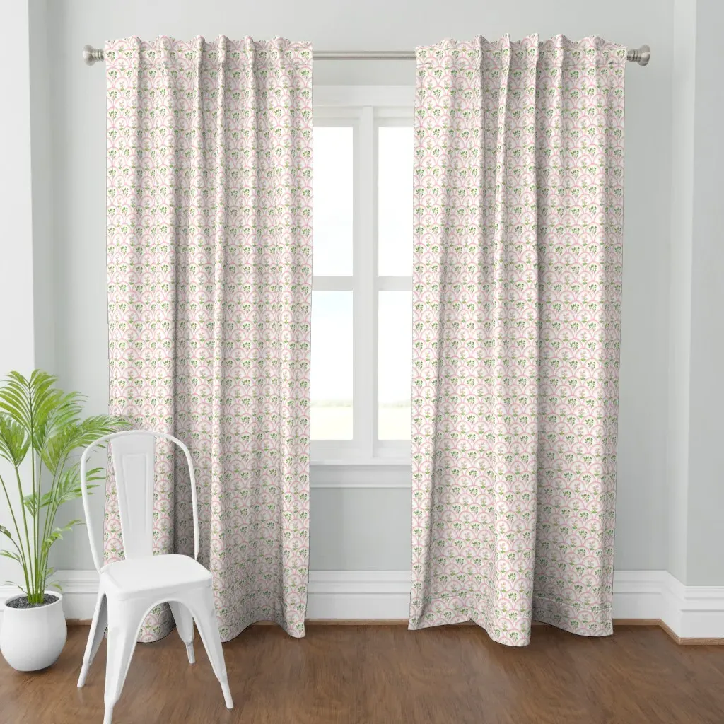 Grand Millennial Curtain Panel - Pink product