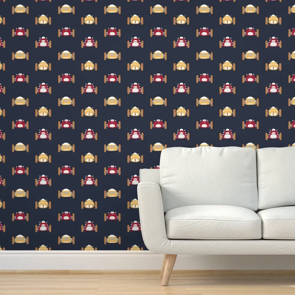 Grand Prix Peel and Stick Wallpaper - Dark Blue product