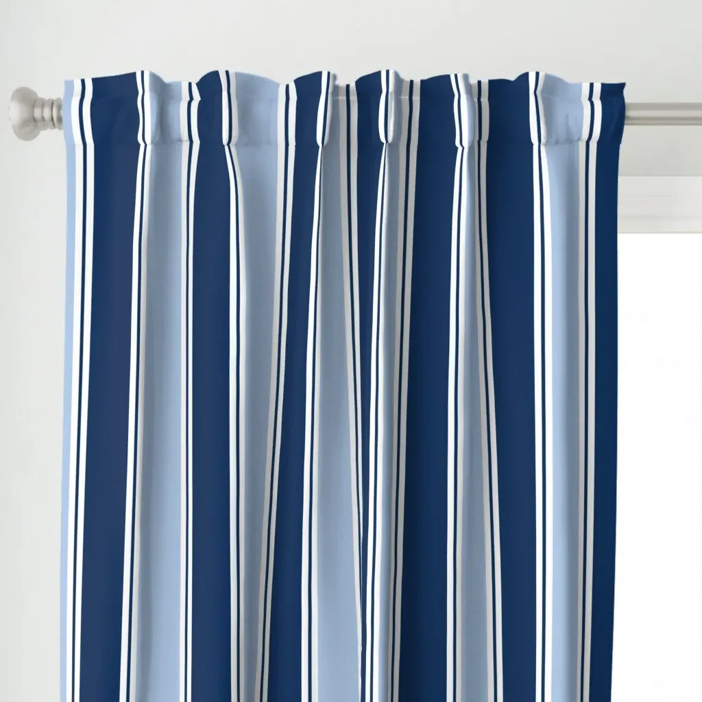 Grande Bold Stripe Curtain Panel - Navy Blue alternate view