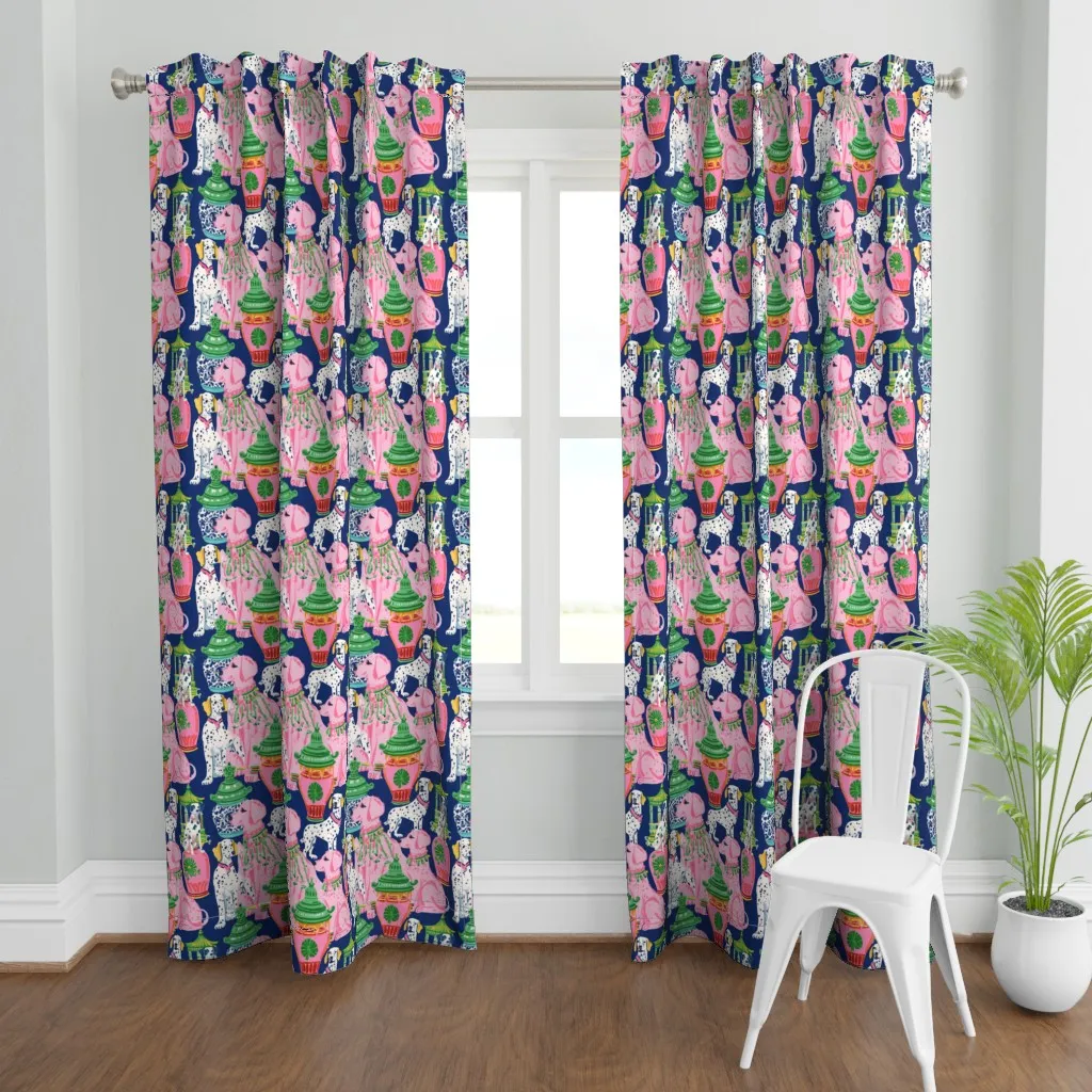 Grandmillennial Curtain Panel - Pink product