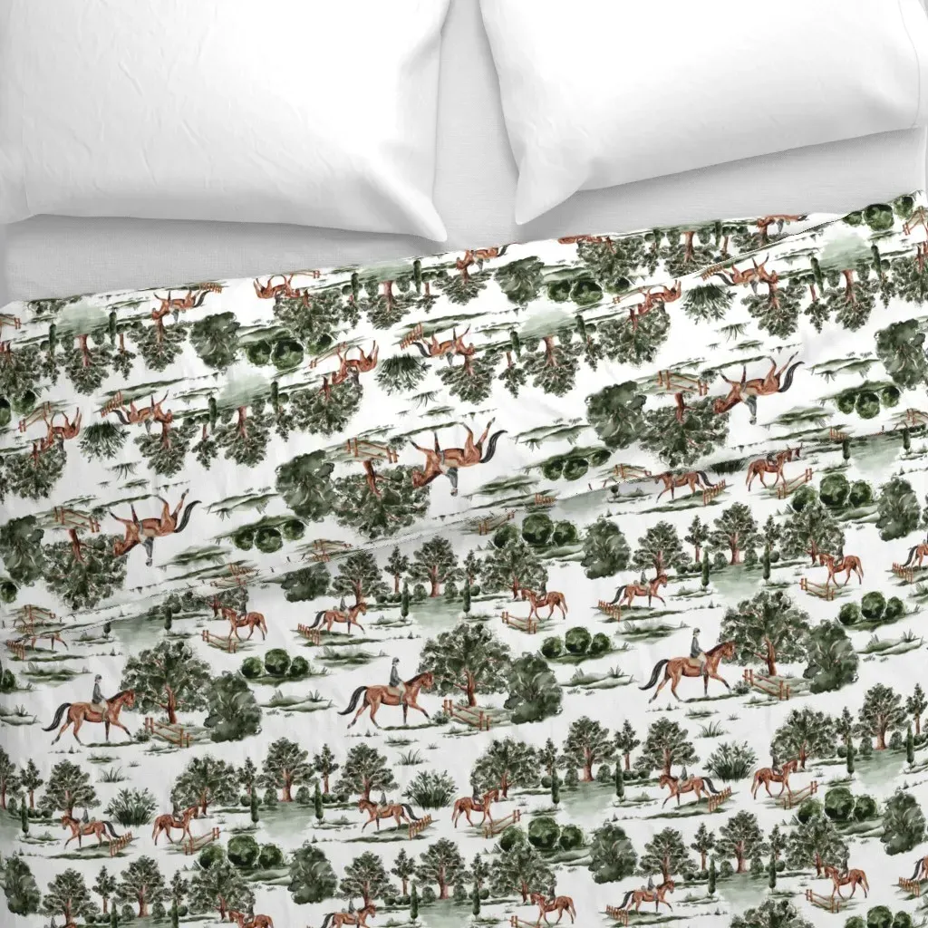 Grandmillennial English Duvet Cover - Brown alternate view