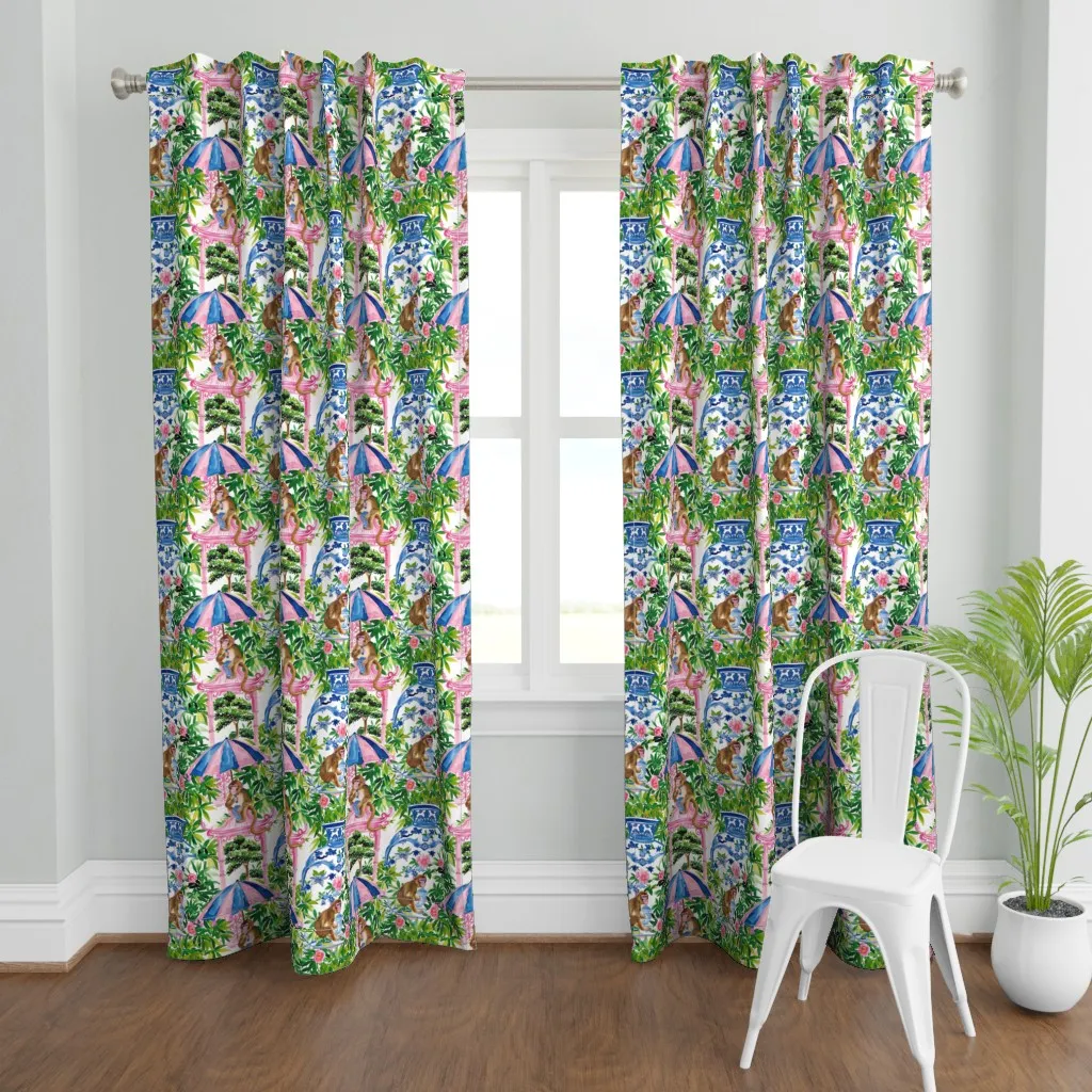 Grandmillennial Style Curtain Panel - Pink product