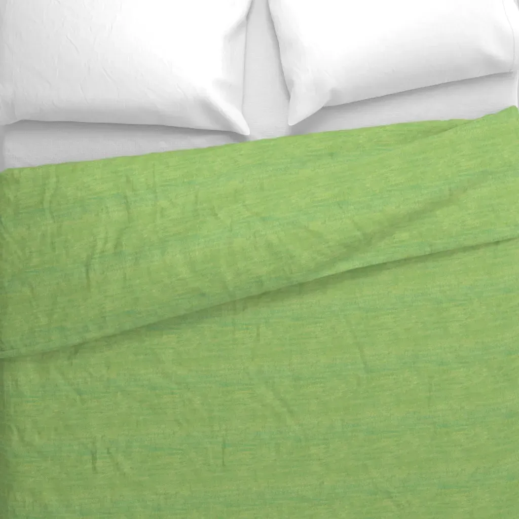 Granulating Watercolor Duvet Cover - Light Green alternate view