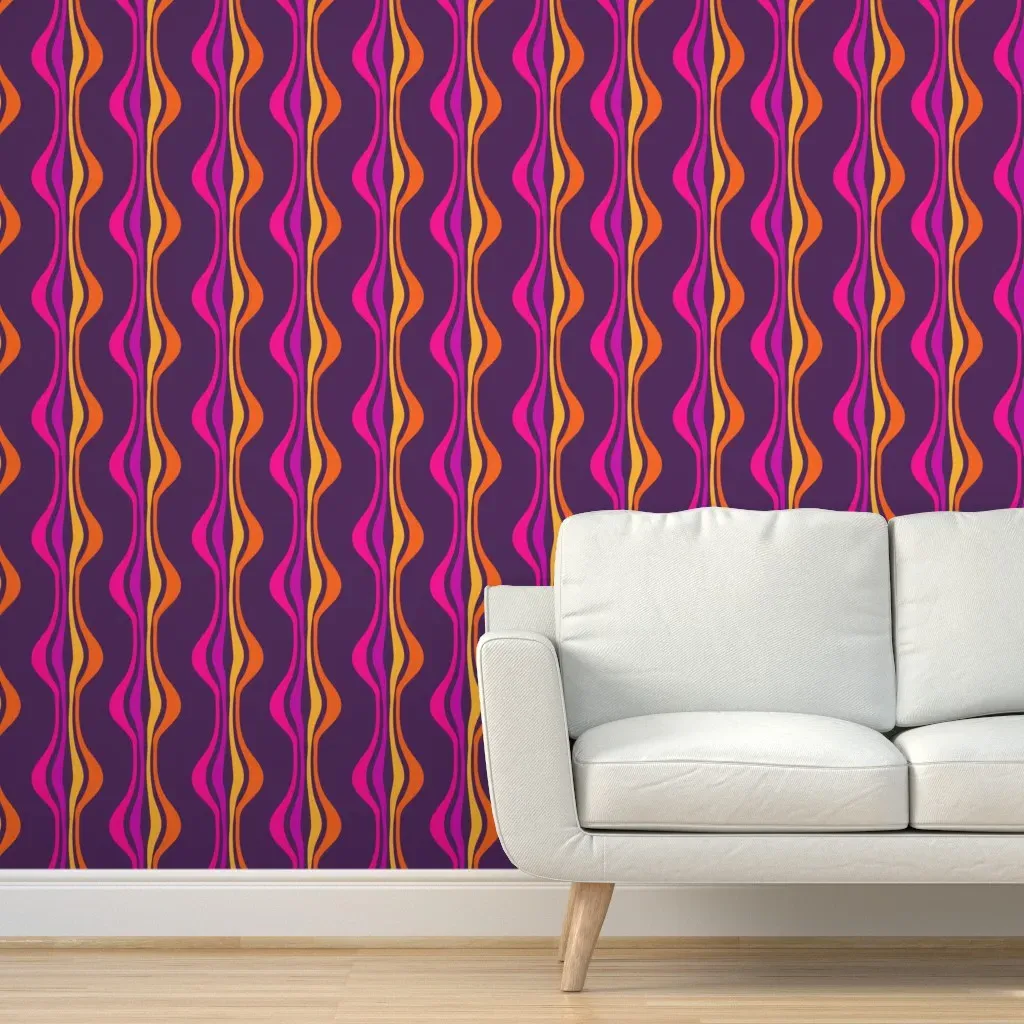 Grape Expectations Peel and Stick Wallpaper - Pink product