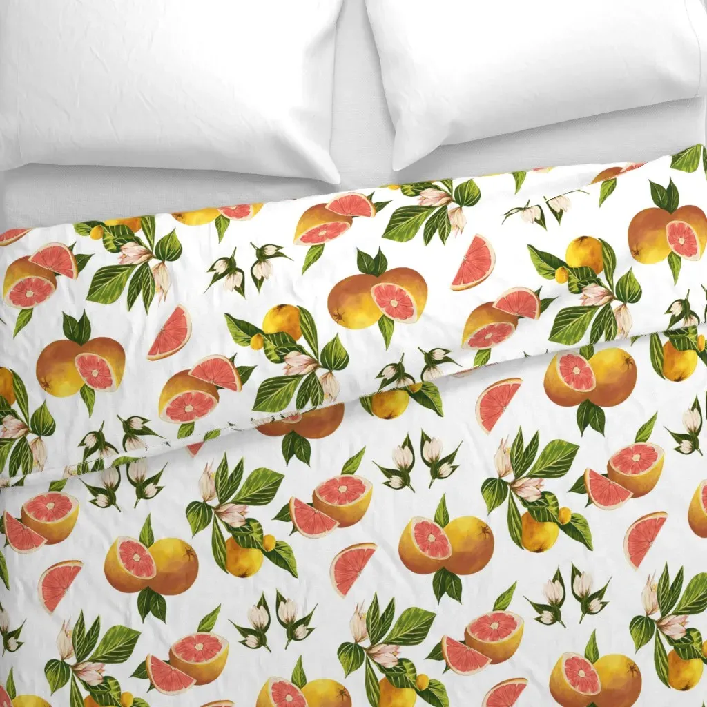 Grapefruit Duvet Cover - Pink alternate view