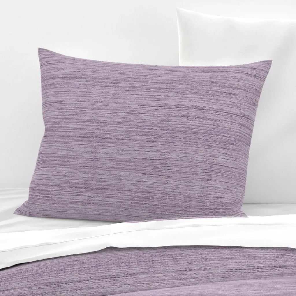 Grasscloth Fabric Knife Edge Cushion Cover - Lavender, Cotton product