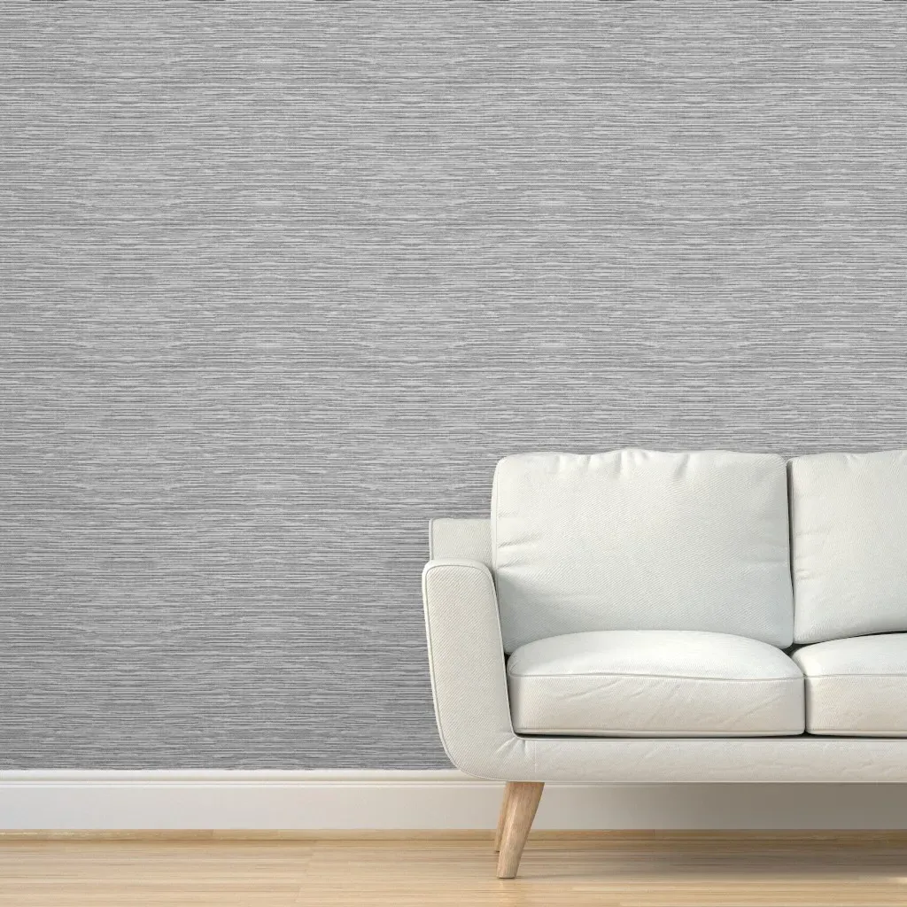 Grasscloth Haven Peel and Stick Wallpaper - Light Gray product