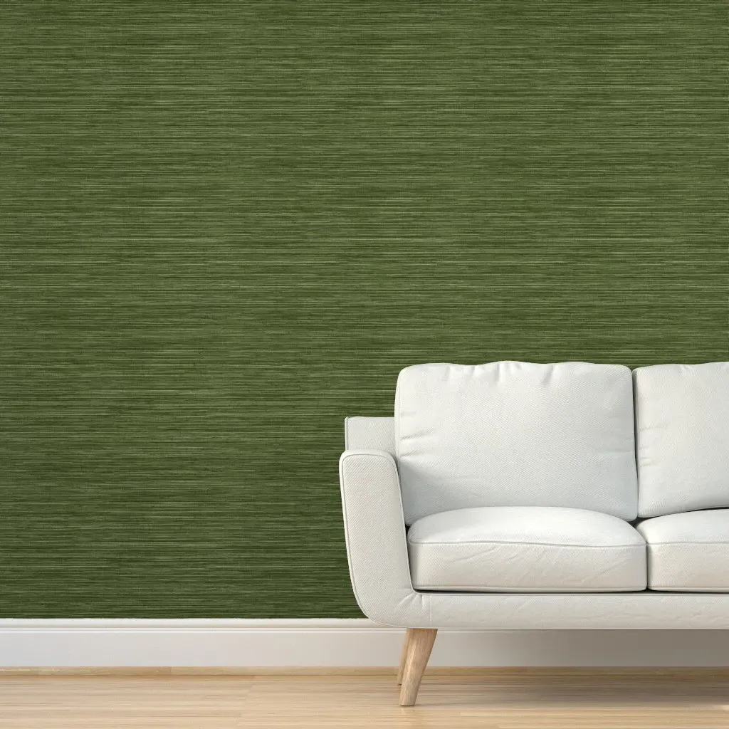 Grasscloth Kale Isle of Pines Peel and Stick Wallpaper - Moss Green product