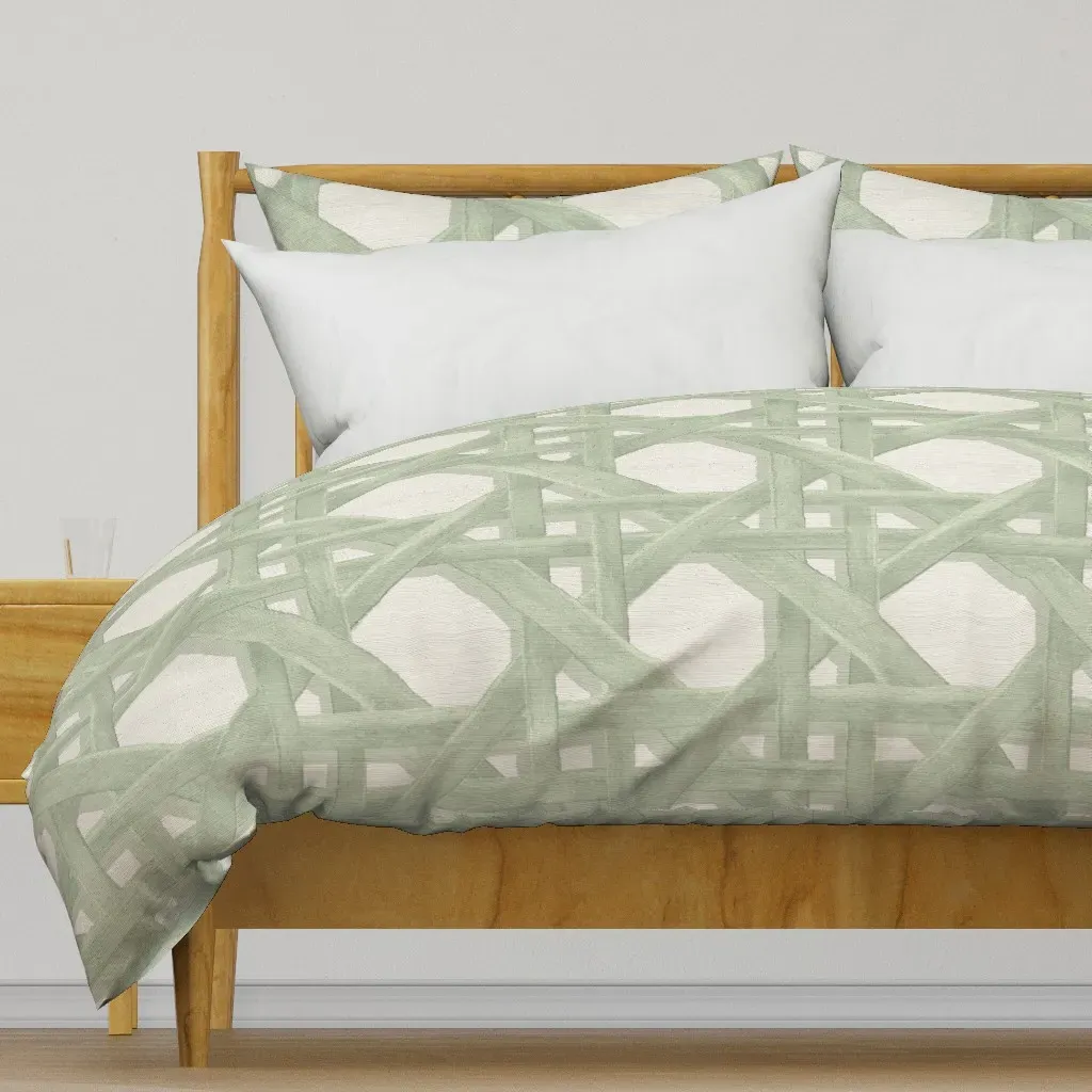 Grasscloth Sally Extra Large Duvet Cover - Sage Green product