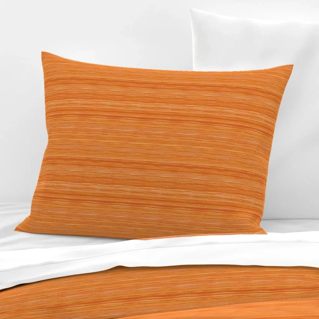 Grasscloth Stripe Standard Knife Edge Cushion - Burnt Orange, Cotton product