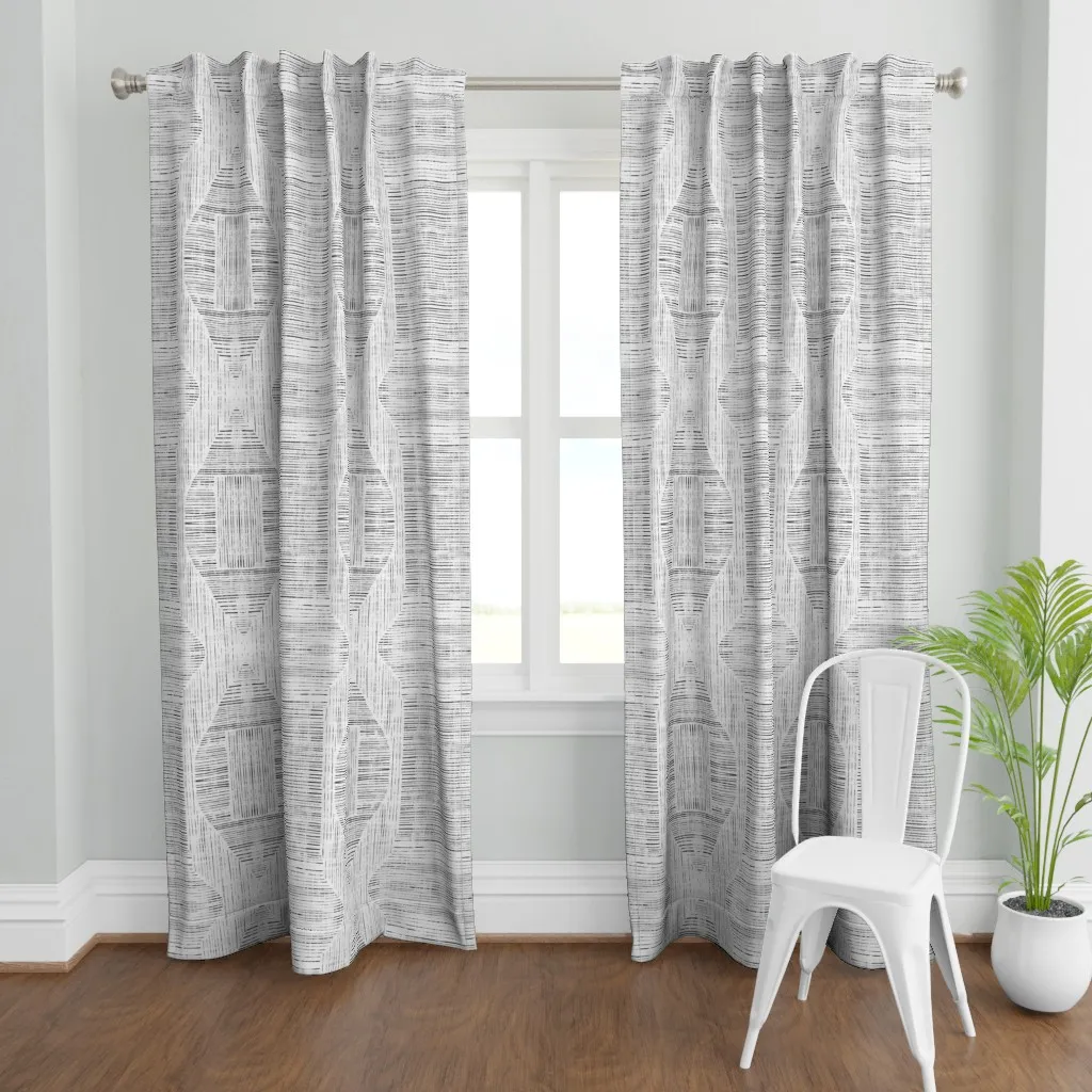 Grasscloth X-Pression Curtain Panel - Light Gray product