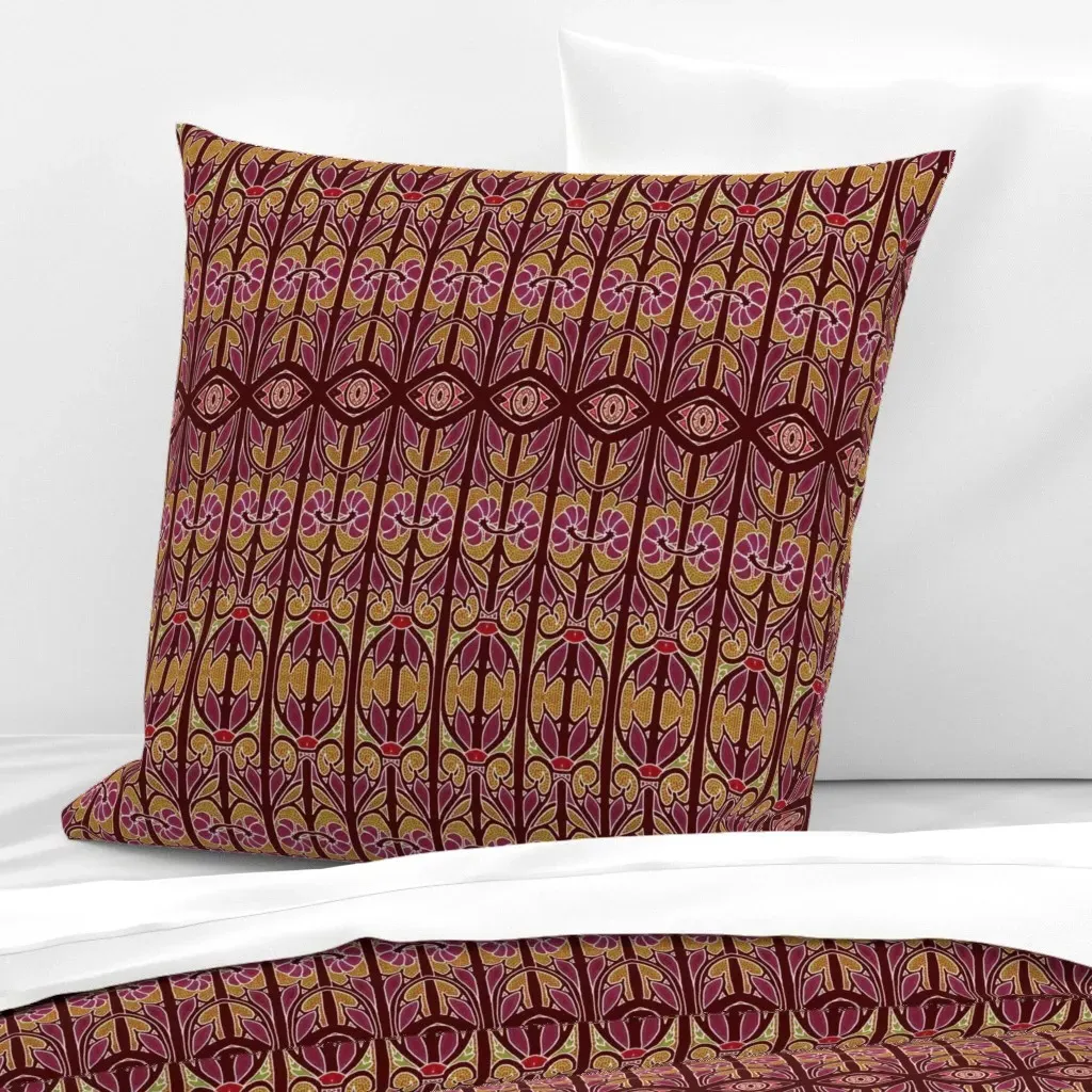 Grate Gate Euro Pillow Sham - Burgundy product