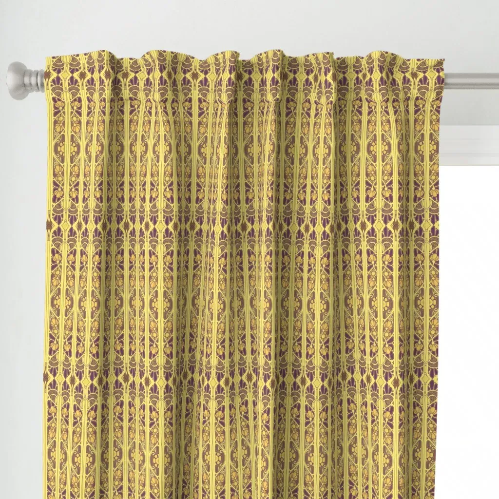 Great Grate Gate Curtain Panel - Yellow alternate view