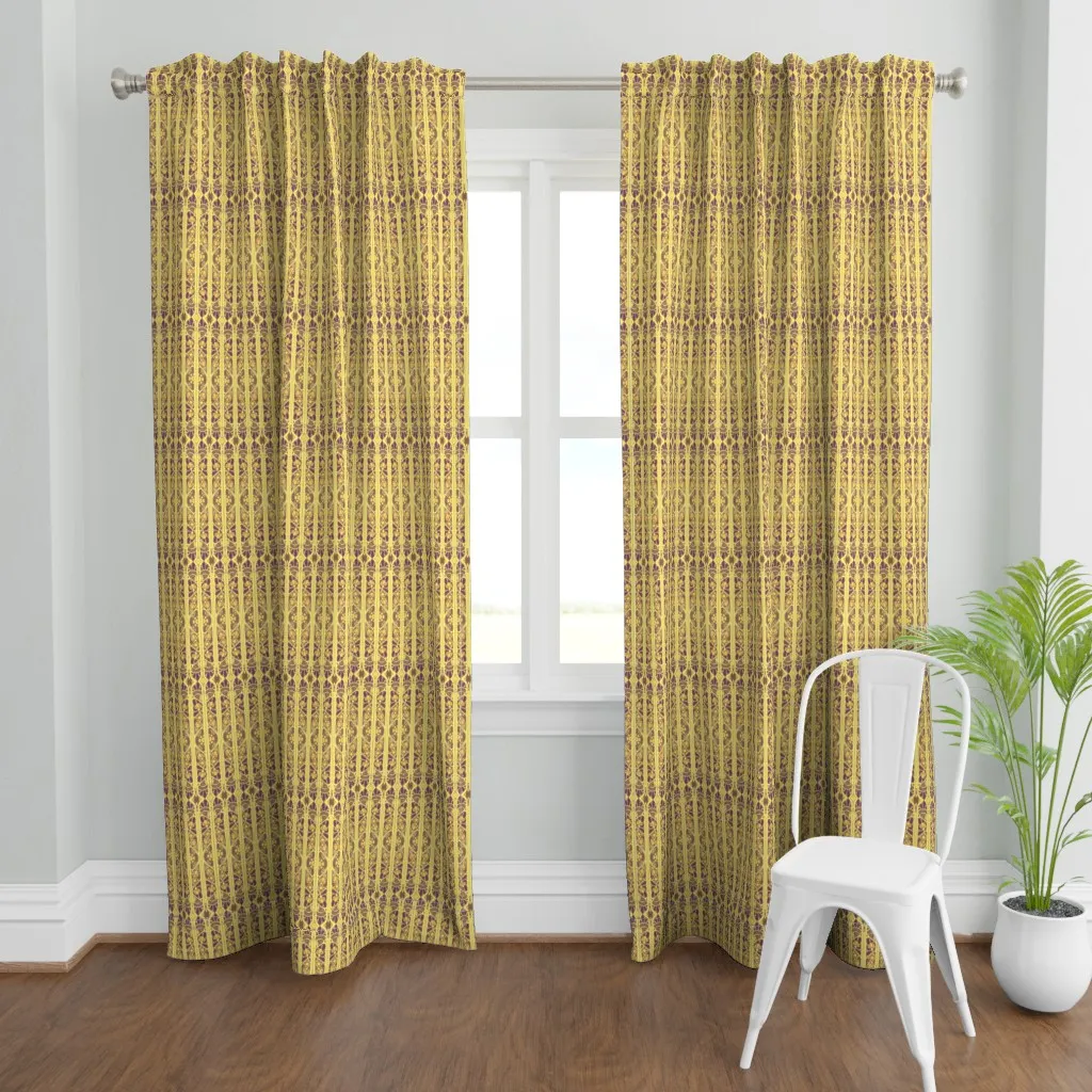 Great Grate Gate Curtain Panel - Yellow product