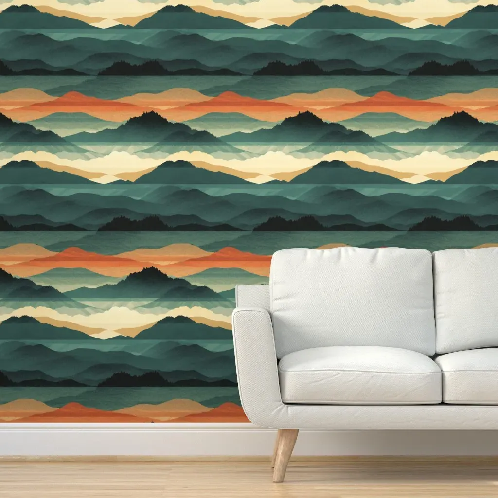 Great Smoky Mountains Removable Wallpaper - Teal product
