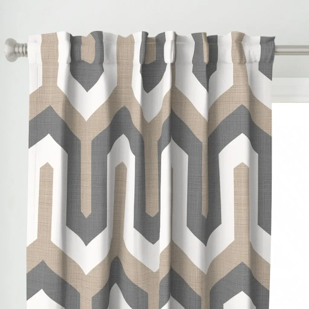 Greek Greige Curtain Panel - Taupe alternate view