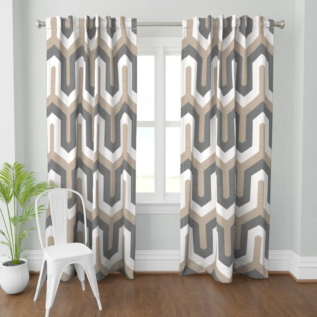 Greek Greige Curtain Panel - Taupe product