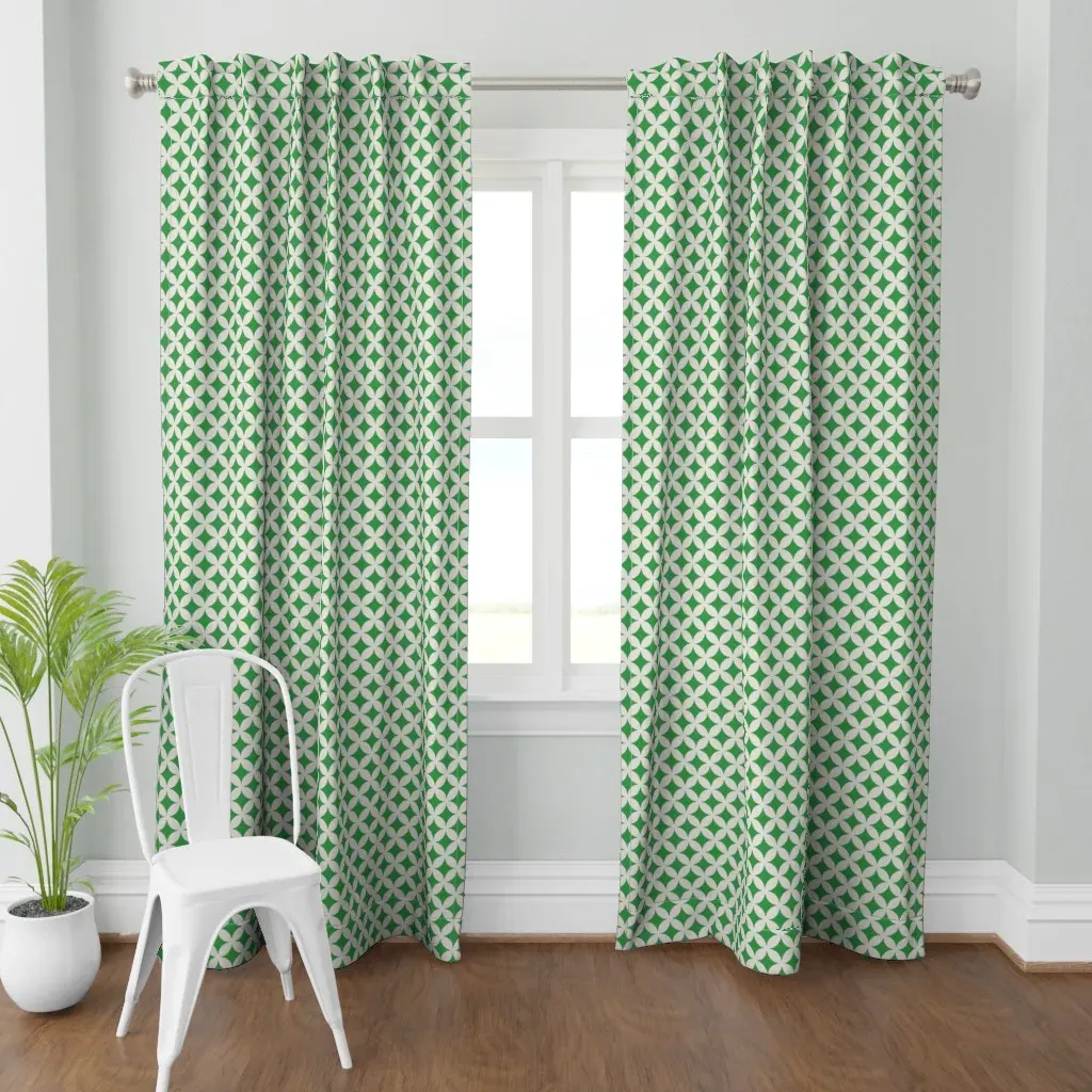 Green Diamonds Curtain Panel - Green product