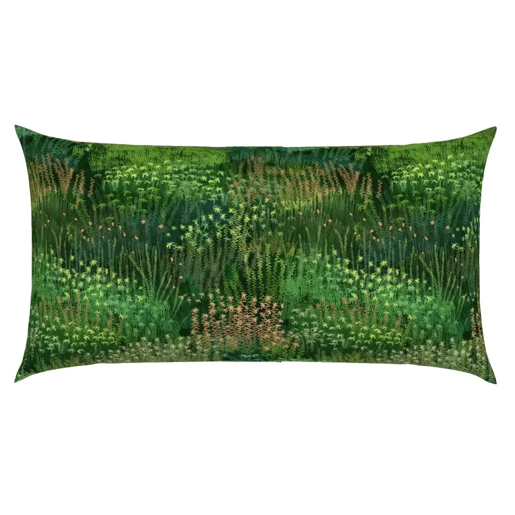 Green Haircap Mosses King Pillow Sham - Dark Green product