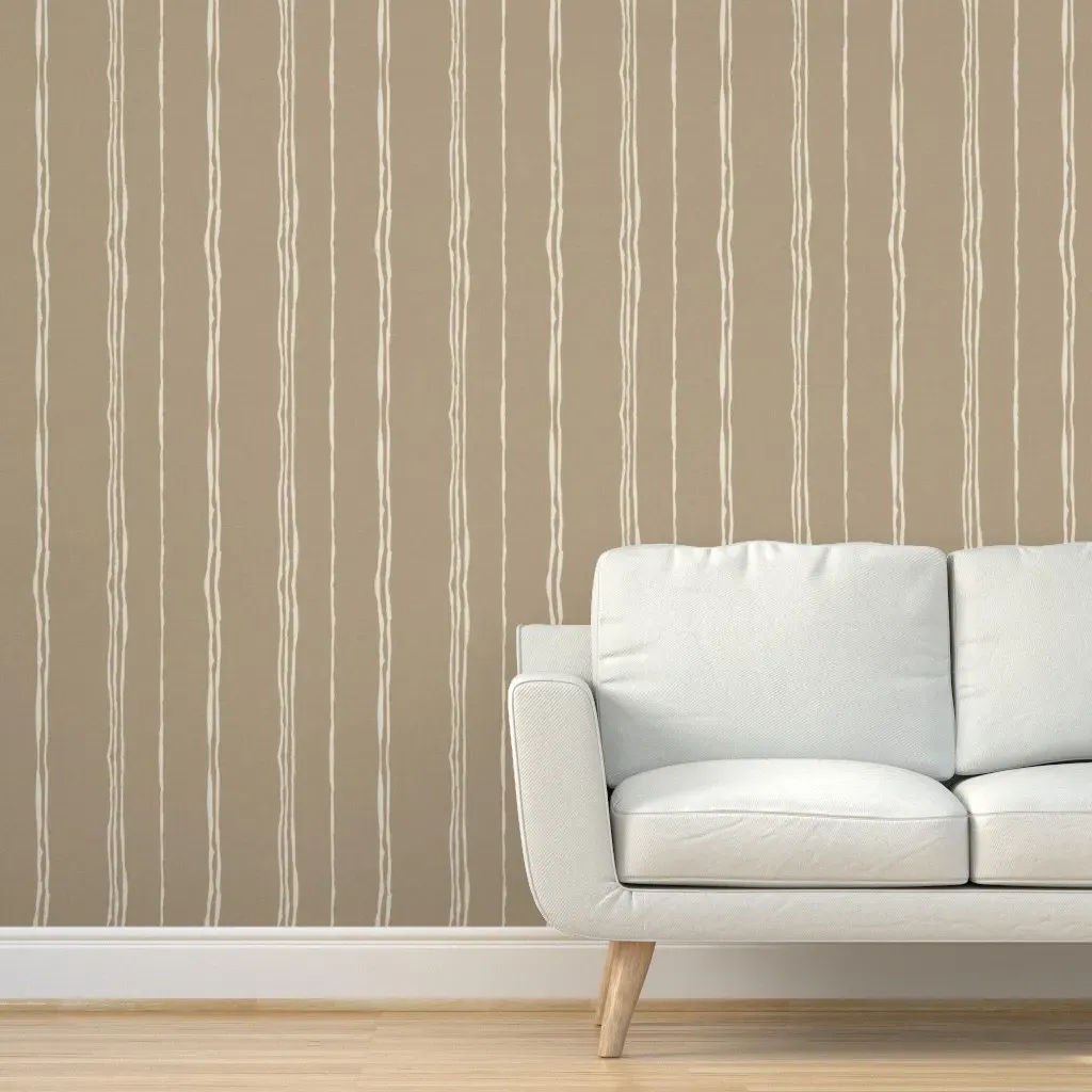 Greenwood Stripe Peel and Stick Wallpaper - Tan product