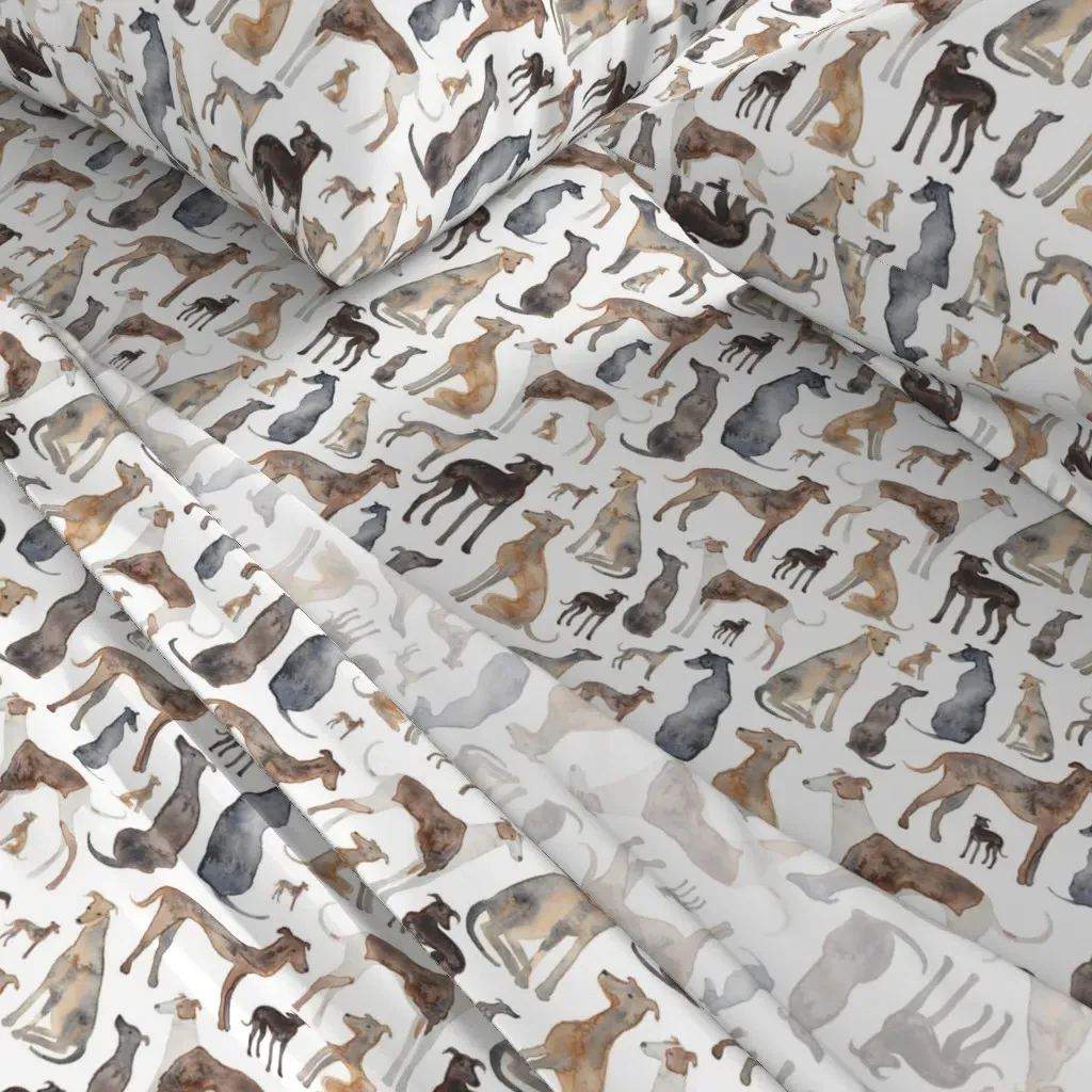 Greyhounds Whippets and Lurcher Dogs King Sheet Set - Gray alternate view