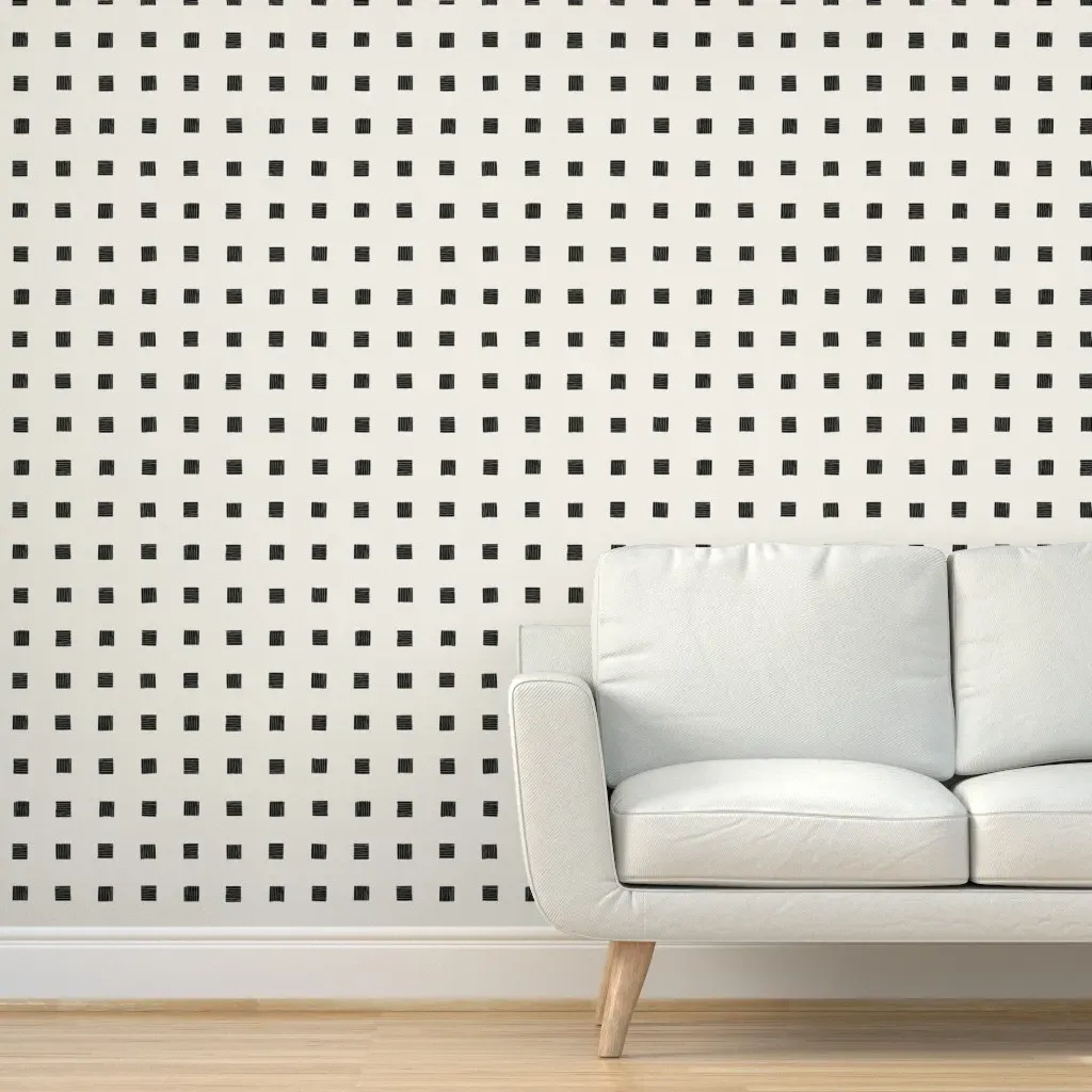 Griffin Peel and Stick Wallpaper - Black, Cream product