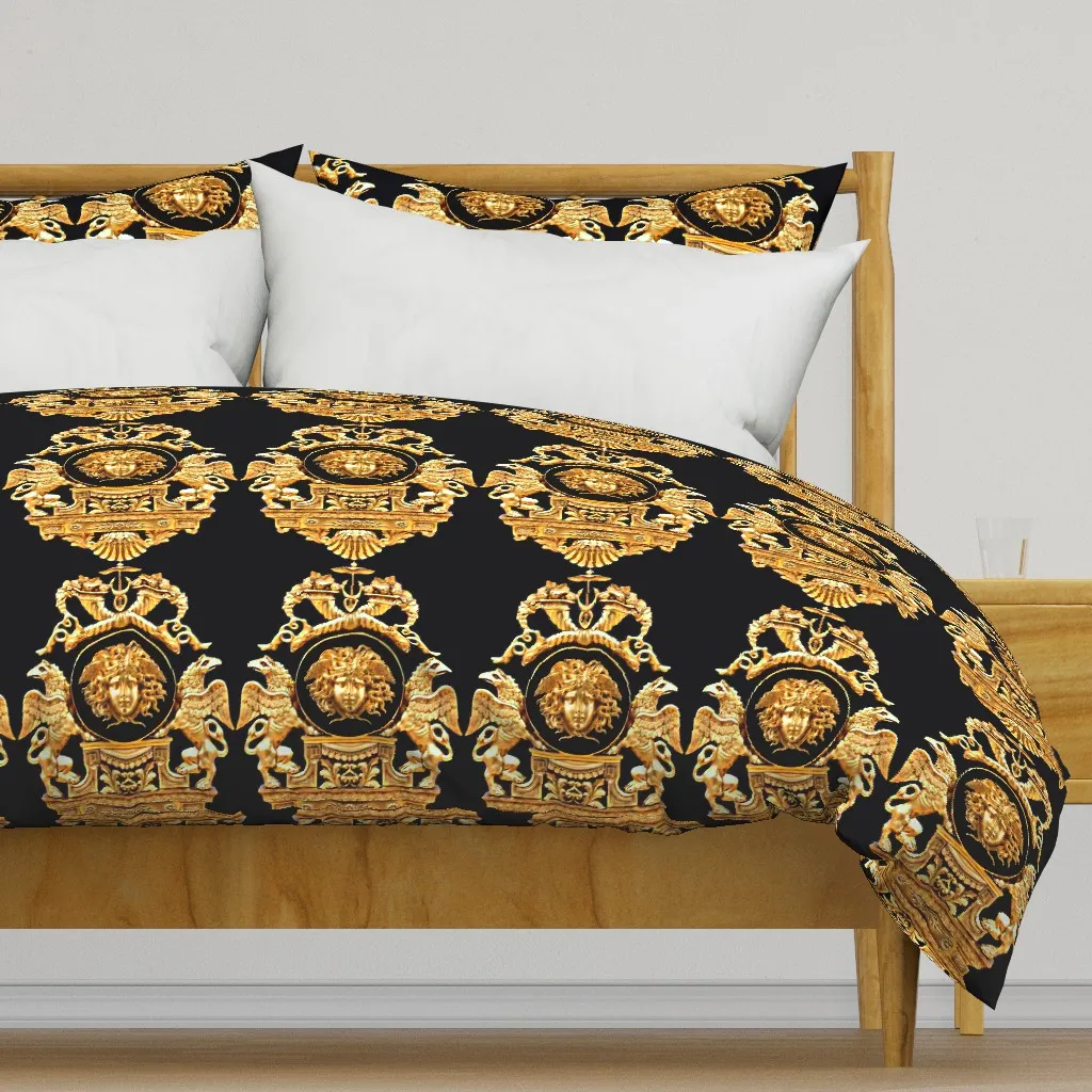 Griffon Gryphon Medusa Duvet Cover - Gold product