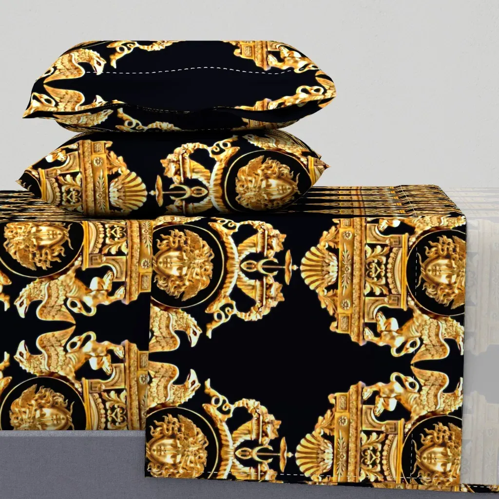 Griffon Gryphon Medusa Victorian Baroque Caduceus Full Sheet Set - Gold product