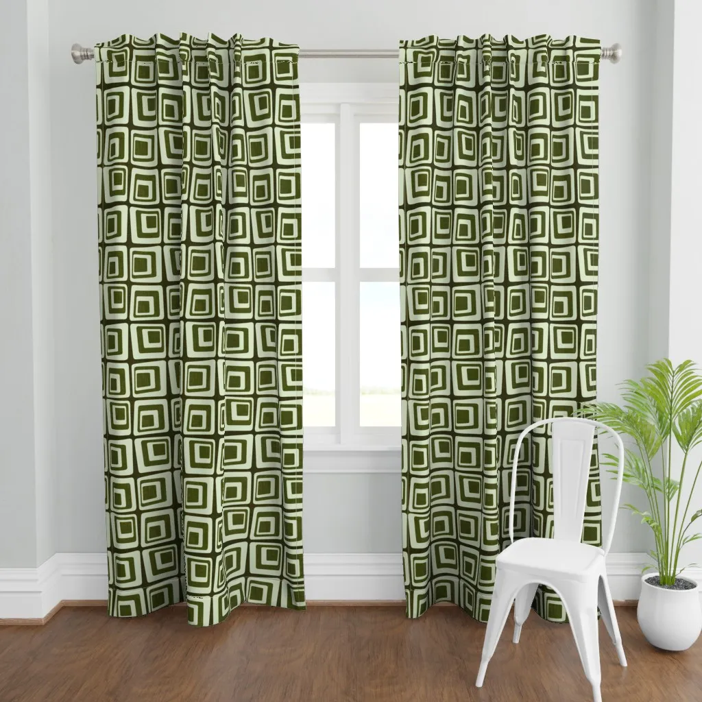 Groovy Coastal 1970s Curtain Panel - Off-White product