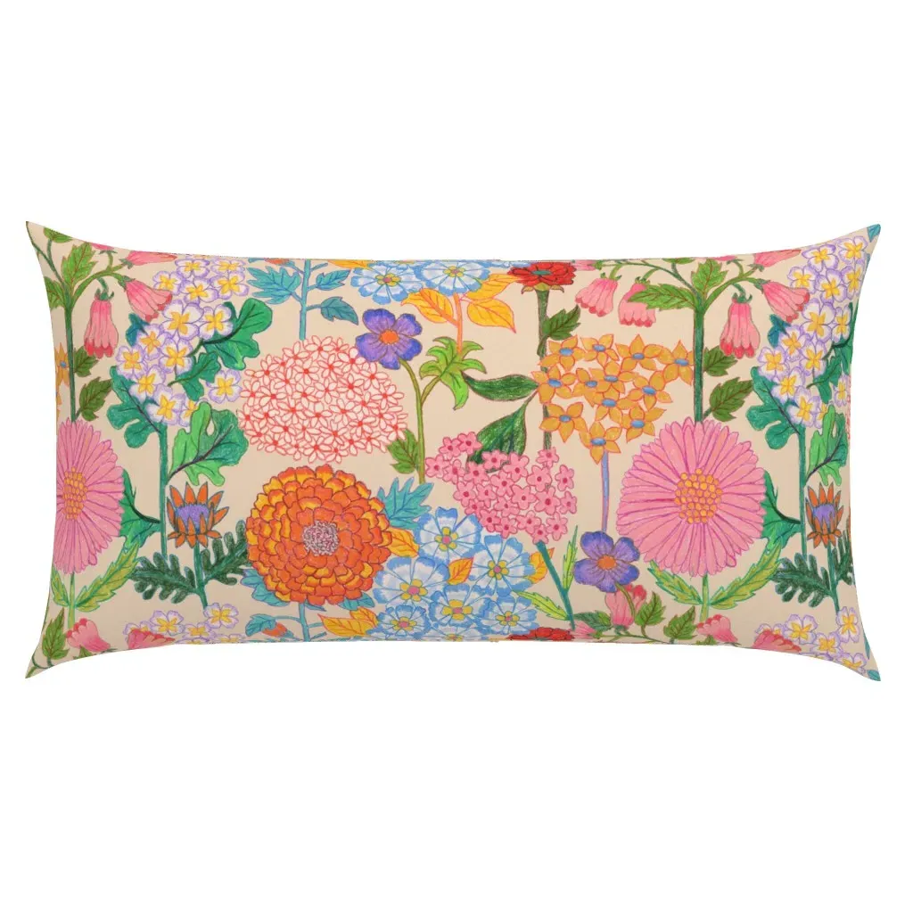 Groovy Florals King Pillow Sham - Orange product