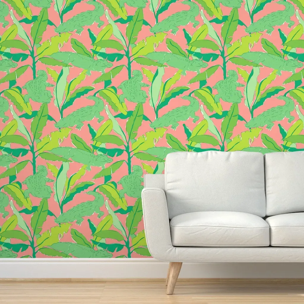 Groovy Gators Peel and Stick Wallpaper - Green product