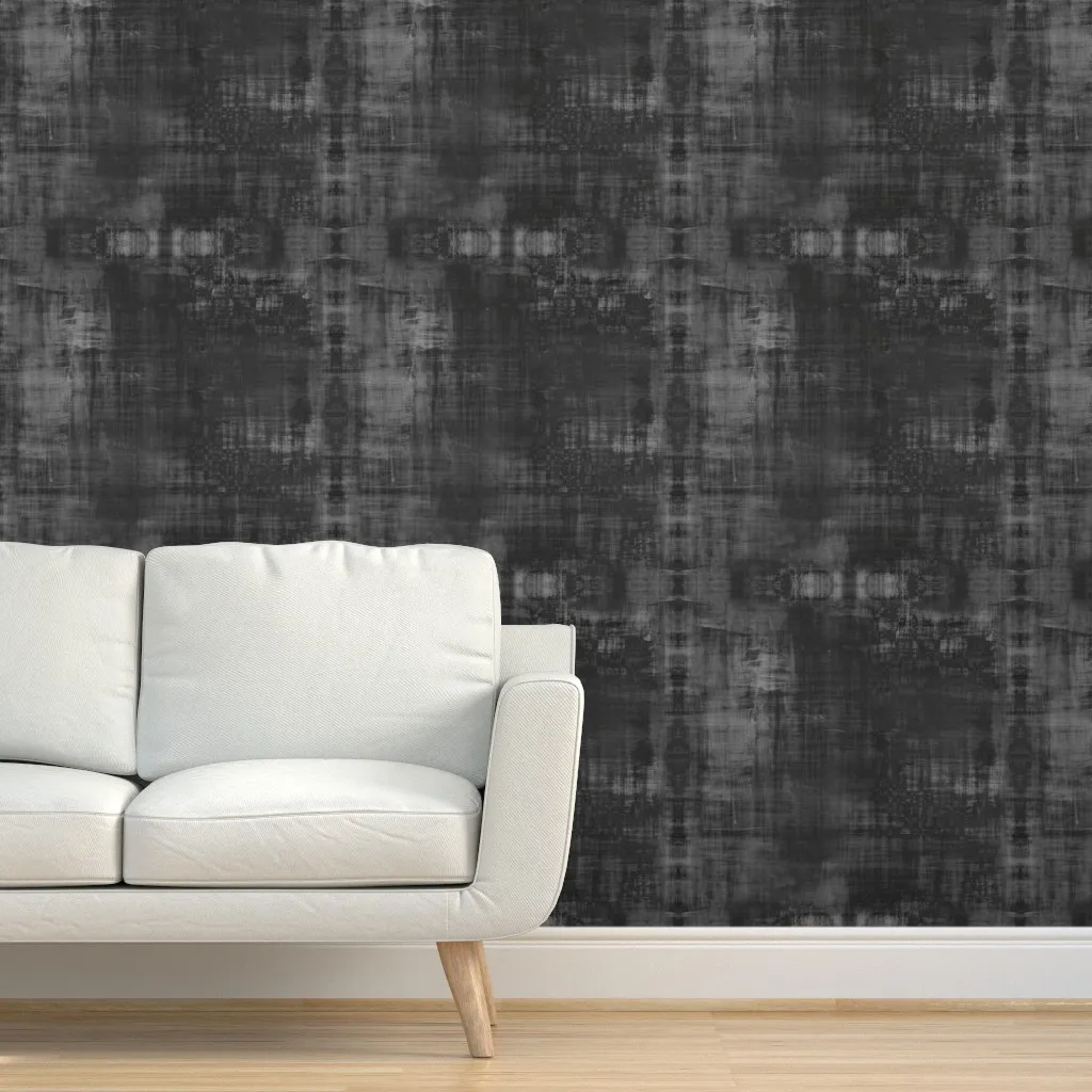 Grunge Texture Peel and Stick Wallpaper - Dark Gray product