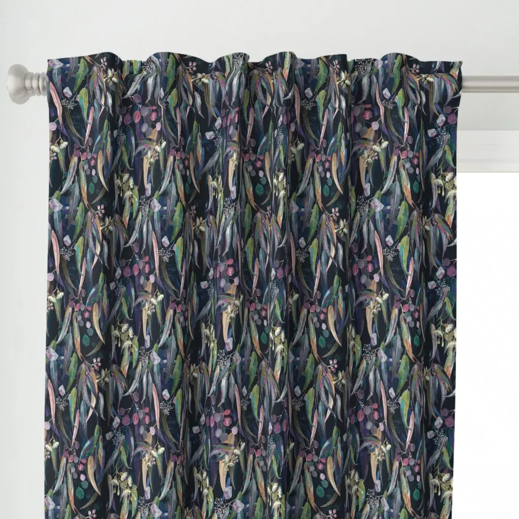 Gum Forest Mid Tone Curtain Panel - Dark Teal alternate view